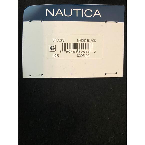 Nautica Overcoat Double-Breasted Men's 40 Regular Wool Blend Lined Black NEW - Picture 8 of 10